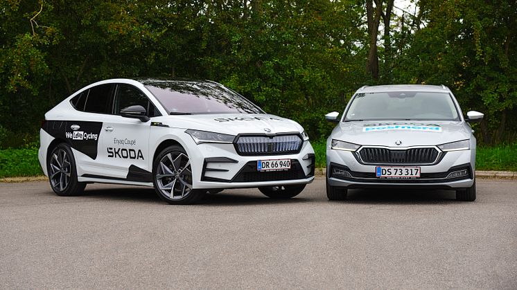 Skoda Danmark sponserer PostNord Danmark Rundt med 33 biler og den grønne pointtrøje.