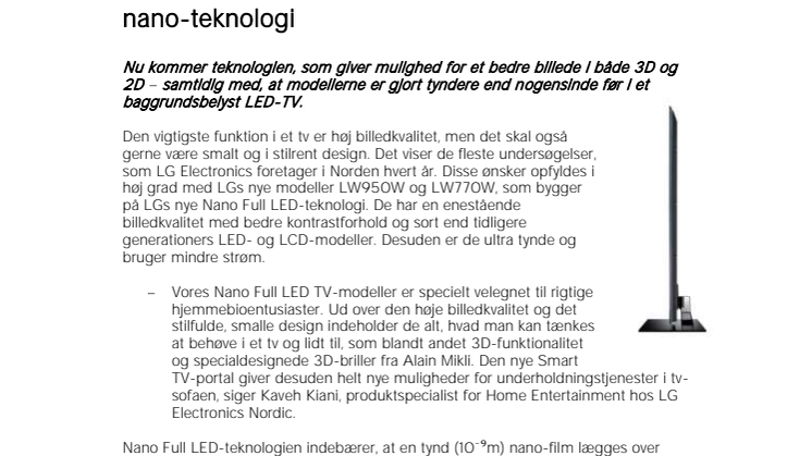 LG udvikler smallere tv med bedre billede via nano-teknologi