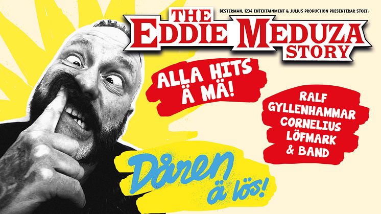 Recensionsinbjudan till premiären av The Eddie Meduza Story – Dåren ä lös! på Nöjesteatern 7 november