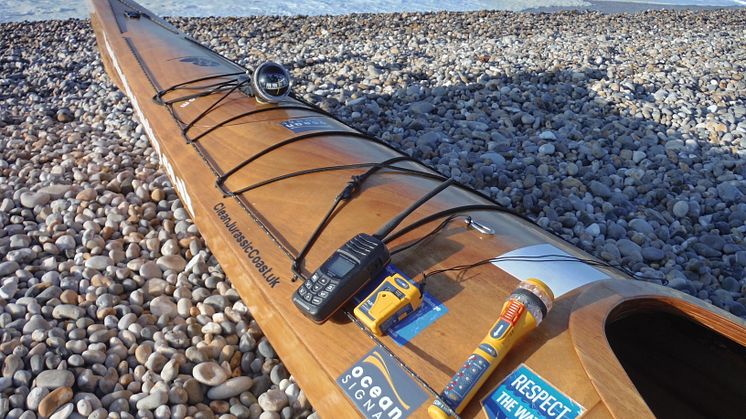 Hi-res image - Ocean Signal - Ocean Signal is sponsoring solo kayaker Roy Beal by providing him with a rescueME PLB1 Personal Locator Beacon and an electronic distress flare, the rescueME EDF1