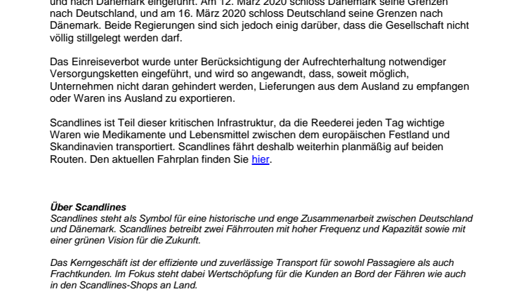 Scandlines fährt weiterhin auf Puttgarden-Rødby und Rostock-Gedser