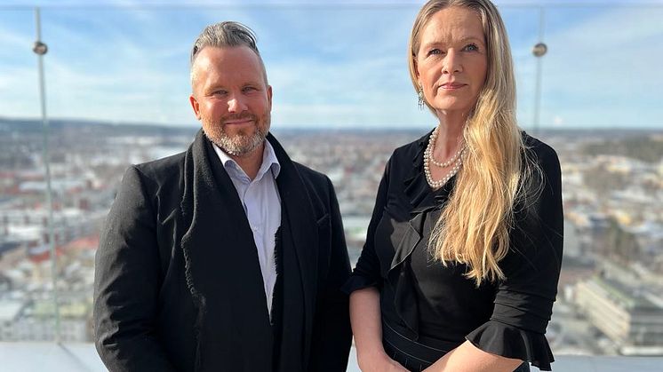 Kristoffer Bygdemark, vd och delägare samt Anna Lidman, delägare i Structor Projektledning Norr AB. Foto: Structor.