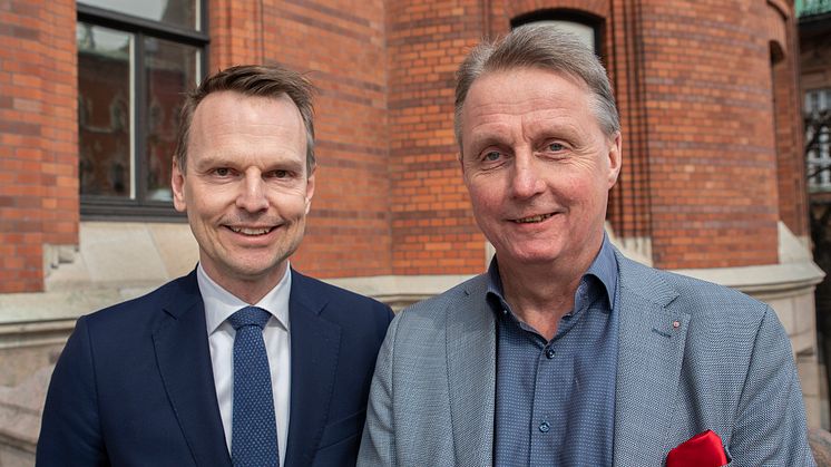 Peter Danielsson (M), kommunstyrelsens ordförande och Jan Björklund (S), kommunalråd. 