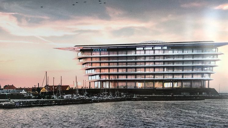 Det nye Ferring-domicil. Foto: Foster + Partners