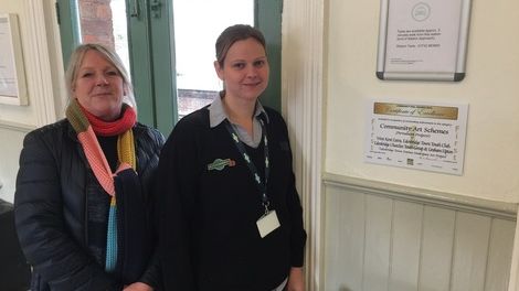 SRCP's Sharon Gray and Hayley Wyborn, Station Sales Clerk, with the award. Photograph by Graham Upton