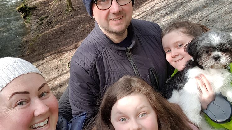 Pictured is Portadown stroke survivor Willie Mclean enjoying a forest walk with his family.www.stroke.org.uk/livedexperience This World Stroke Day, the Stroke Association published new findings(i) that show thousands of stroke survivors in Northern I