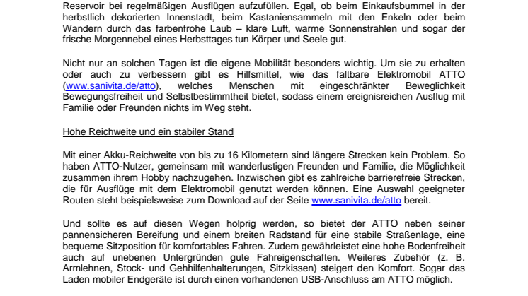 Keine Spur von Herbstblues: Mit dem Elektromobil ATTO durch den Herbst 