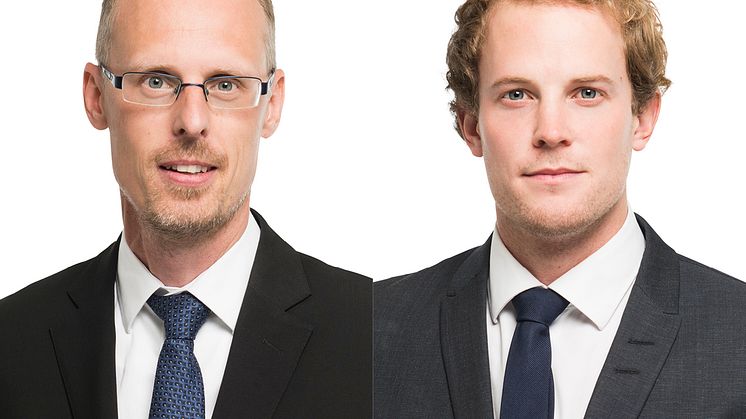 Henrik Lettesjö (till vänster) och Fredrik Rost (till höger) har anställts till affärsområdet Valuation & Advisory.  