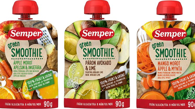 Semper lanserar gröna smoothies med twist
