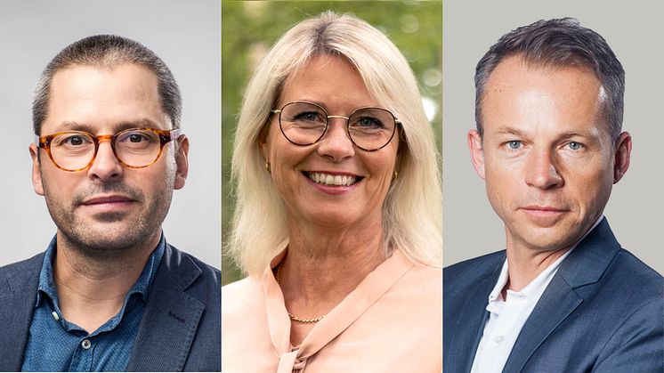 Ojitys nya styrelse. Johan Gromark, Lena Green och Per Adamsson.