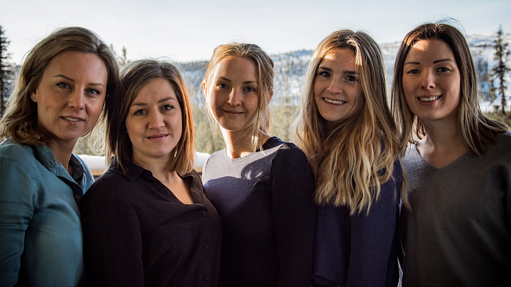 Marléne Eriksson, Hanna Wennström, Emelie Larsson, Rebecca Bertlin och Anna Sejnell