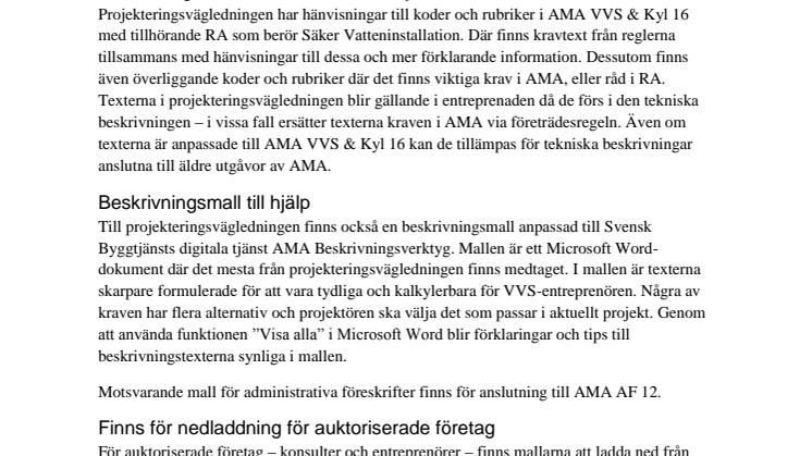 Projekteringsvägledning ger rätt förutsättning