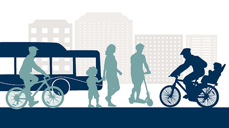Illustration: ReCO2 resor till jobbet är aktiva och klimatsmarta!