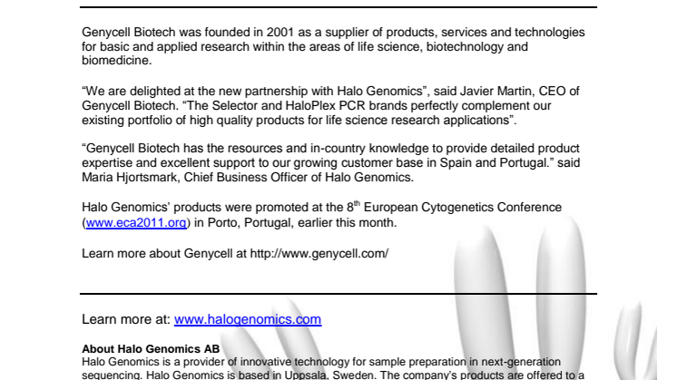 Genycell Biotech appointed as distributor in Spain & Portugal