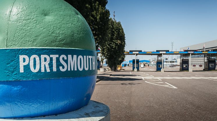 Digitalisering ökar transportflödena i brittisk hamn.                                     Foto: Portsmouth International Port