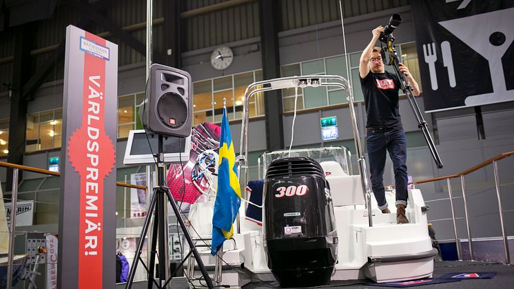 Båtmässan 2014 Världspremiärvisning i Nimbus monter