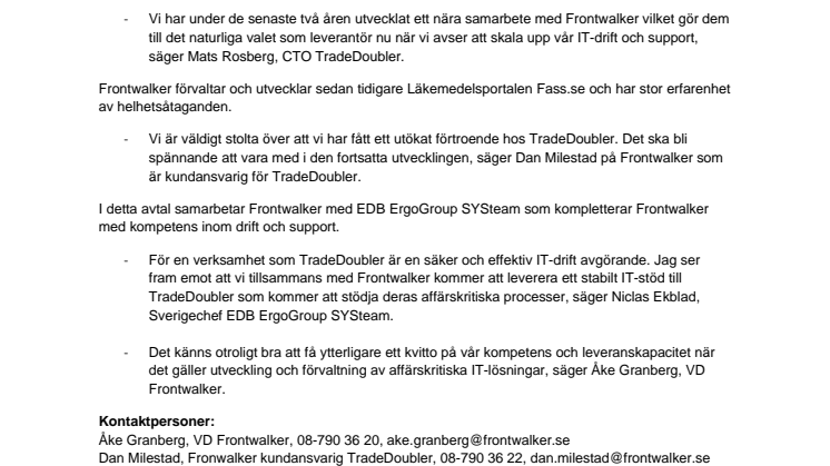 Frontwalker tecknar sin största affär hittills!