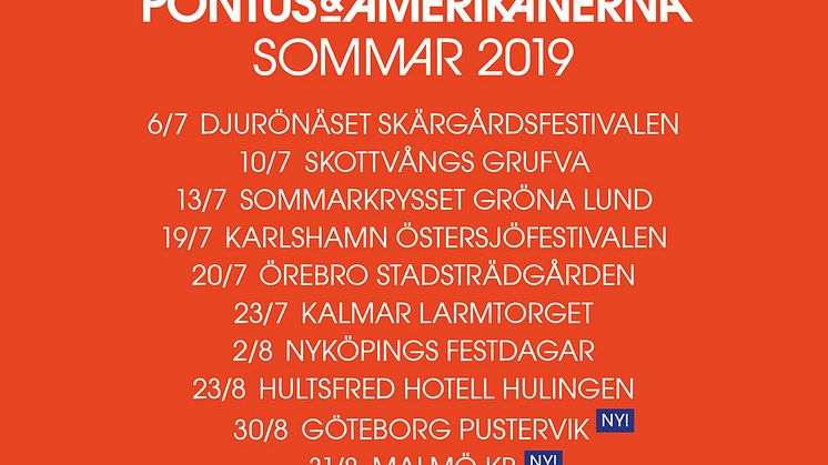 ​Pontus & Amerikanerna adderar turnédatum: Göteborg och Malmö!