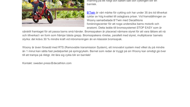Innovativa Woony gör cyklingen till en barnlek