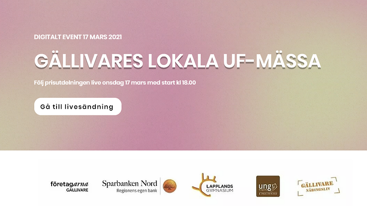 Lokala UF-mässan i Gällivare sänds live på webben.