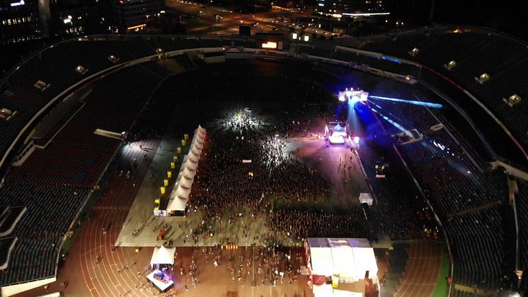 Midnattsloppet Göteborg 2019 från ovan