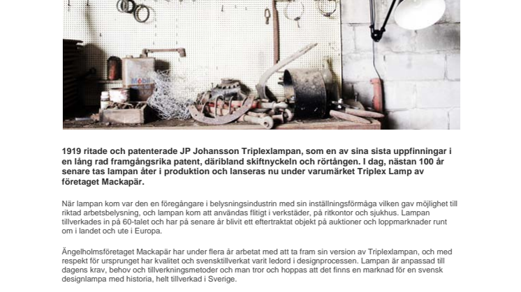 Triplexlampan - nytt ljus i svensk designklassiker