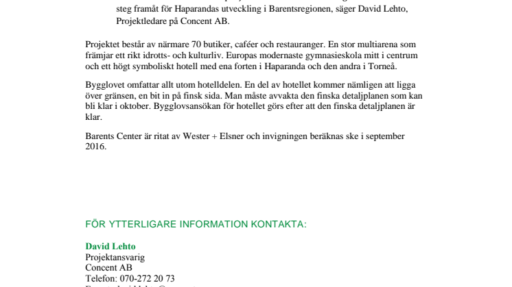 Grönt ljus för Barents Center
