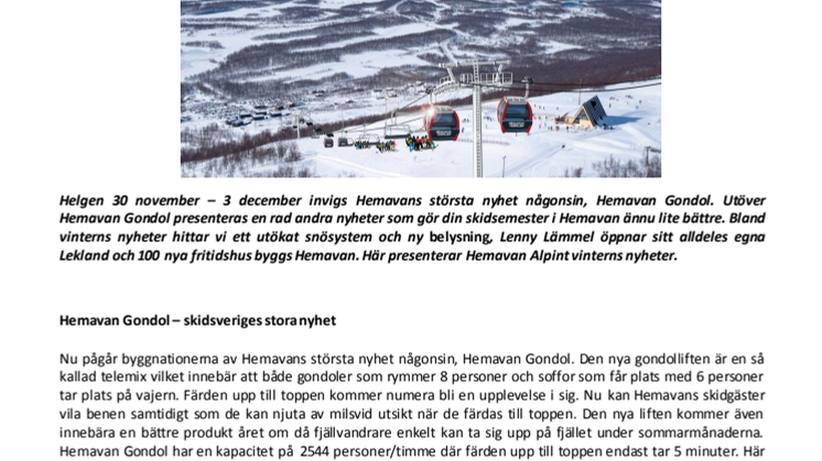 Den mest nyhetsladdade vintern någonsin i Hemavan