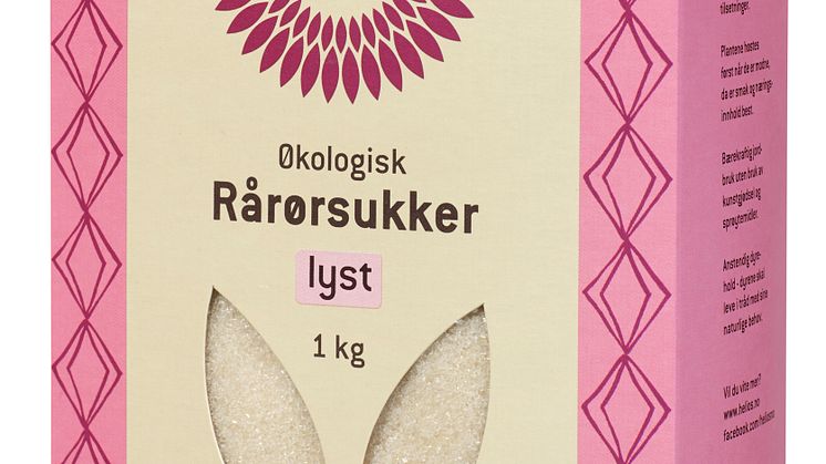 Helios rårørsukker lyst økologisk 1 kg