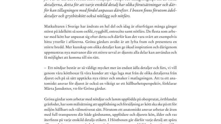 Höstboxen tar ett anatomiskt ansvar 