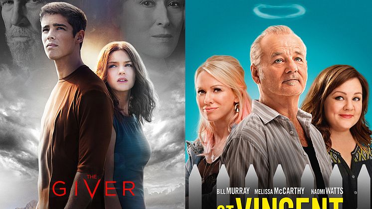 THE GIVER och ST. VINCENT släpps på DVD, Blu-Ray och VoD 7 september!