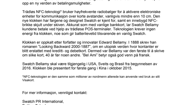 Nå kan du snart betale med klokken din
