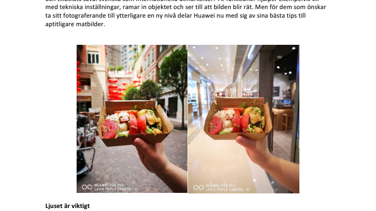 Huaweis fotoskola: Så tar du snygga matbilder i sommar