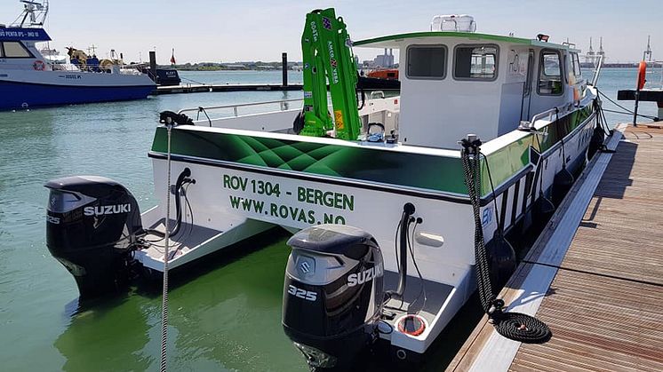 Image - Fischer Panda UK - The 13m ROV1304 ROV inspection and survey boat designed by Fareham-based BW SeaCat for Norwegian company Rov AS, pictured at Seawork International 2018