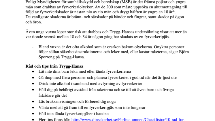Föräldrar måste ta ett större ansvar för nyårsraketerna