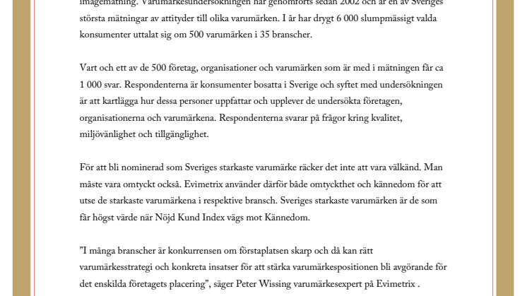 Fjällräven vinner pris som starkaste varumärke i kategorin Kläder