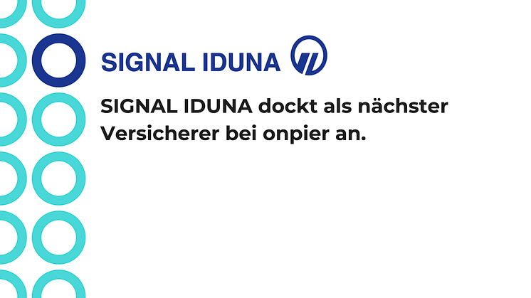 SIGNAL IDUNA dockt als nächster Versicherer bei onpier an – ab sofort ist der Zulassungsservice für Kunden verfügbar.