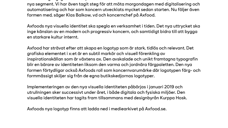 Ny form ska visa progressivt Axfood
