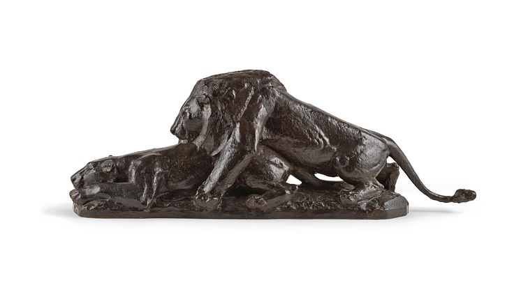 George-Lucien Guyot Lion couvrant une lionne