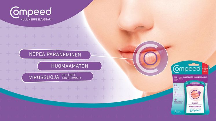 Compeed® Huuliherpeslaastari nyt myös ruokakaupoista!
