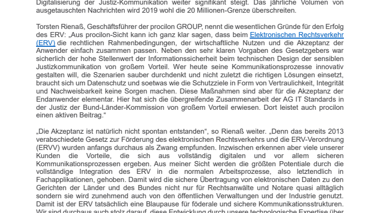 Digitalisierung der Justiz-Kommunikation – ein Erfolgsmodell  