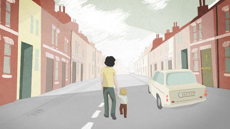 Animation still from the film Irene's Ghost
