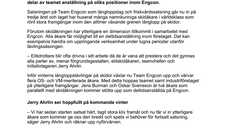 211026_Press_Engcon i unik satsning – rekryterar långloppsåkare i världsklass
