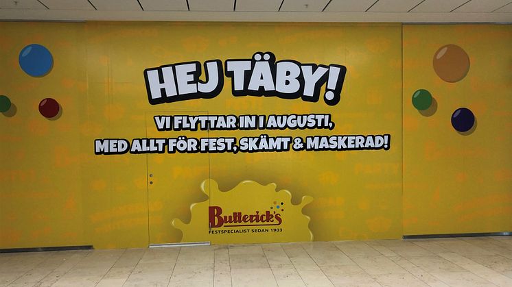 Butterick’s öppnar butik i Täby Centrum