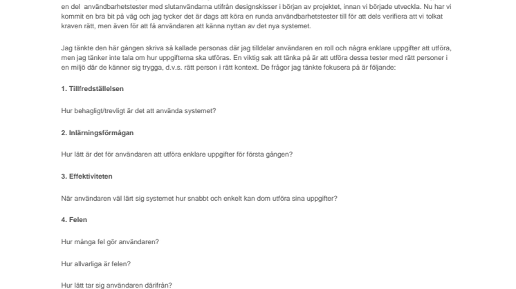 Nyttan uppstår i användning.