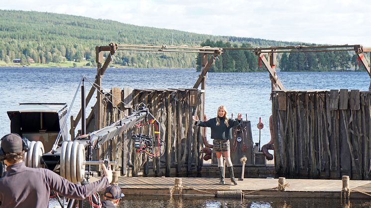 Programledaren Linda Lindorff i Wild kids finalen