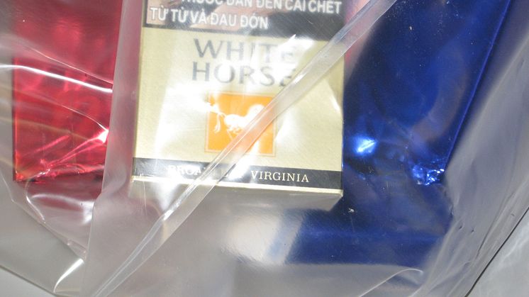 LON 02/15 Illicit Cigarettes seized from nail bar