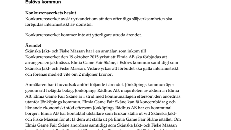 Konkurrensverkets beslut