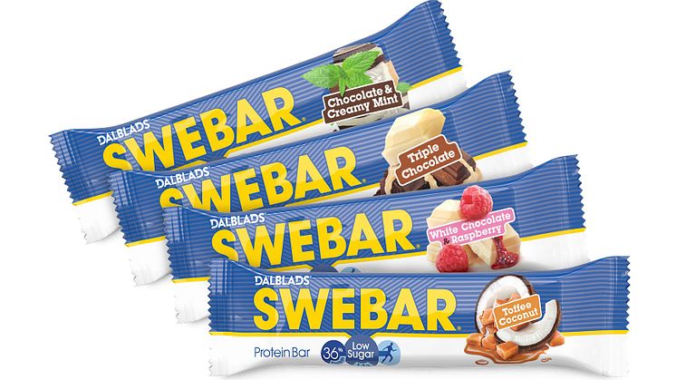 Nu lanseras Swebar Low Sugar i ytterligare 4 nya goda smaker! 