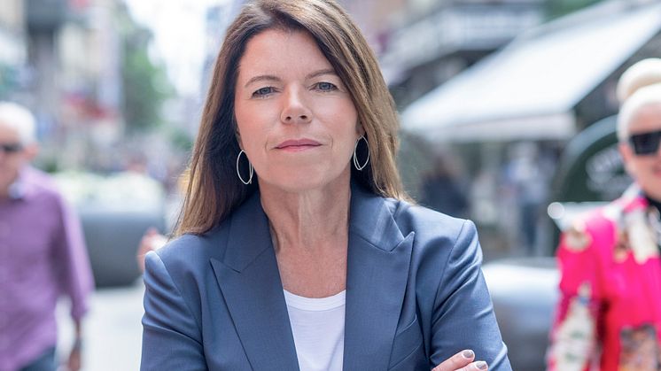 Skolborgarrådet Isabel Smedberg-Palmqvist (L) kommenterar de preliminära betygsresultaten för 2022. Foto: Kate Gabor